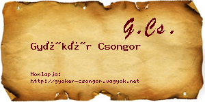 Gyökér Csongor névjegykártya