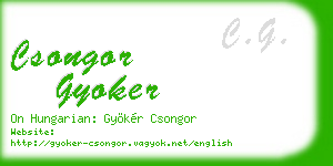 csongor gyoker business card