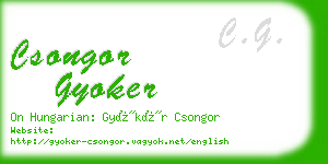 csongor gyoker business card